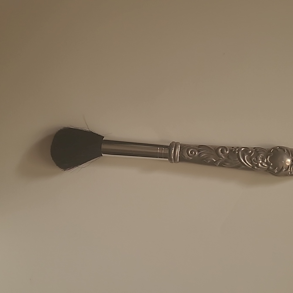 VINTAGE ANTIQUE Art Nouveau Sterling Silver (SS plate) Powder Brush